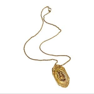 Vintage Nouveau Camphor Glass Portrait Necklace